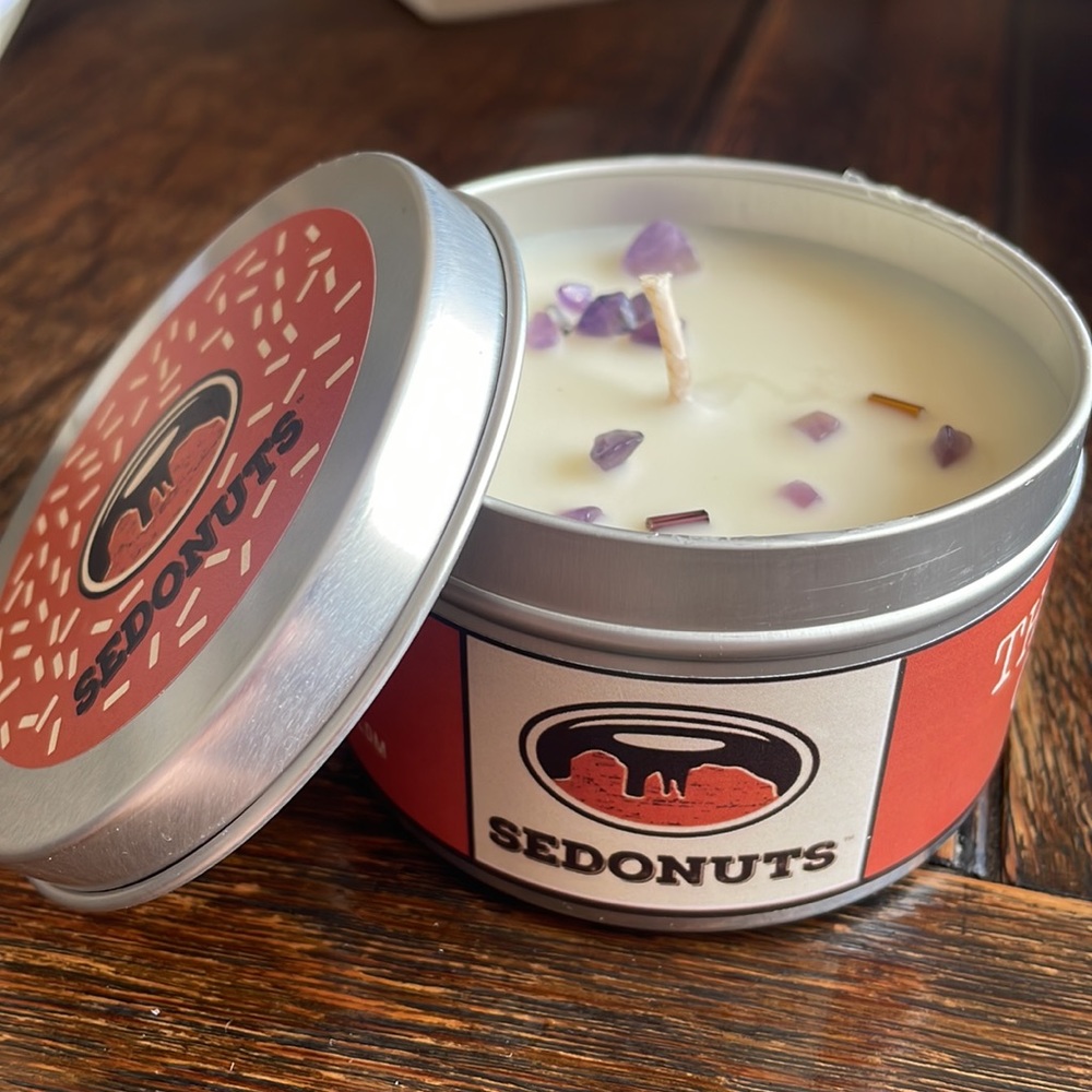 Cake Donut Scented Soy Candle, 8 oz., Vanilla, Birthday Cake